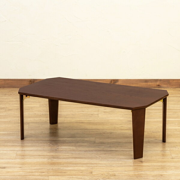 折脚テーブル 幅90×奥行50cm マーブルホワイト(MWH) 完成品 [2]