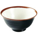 (まとめ買い)エンテック メラミン食器 長次郎窯 羽反り丼(小) 内白マーブル AN59W 〔×3〕 【北海道・沖縄・離島配送不可】