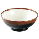エンテック メラミン食器 長次郎窯 そば丼(特大) 内白マーブル AN70W 【北海道・沖縄・離島配送不可】