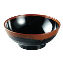 (まとめ買い)エンテック メラミン食器 長次郎窯 そば丼(特大) 内黒 AN70B 〔×3〕 【北海道・沖縄・離島配送不可】