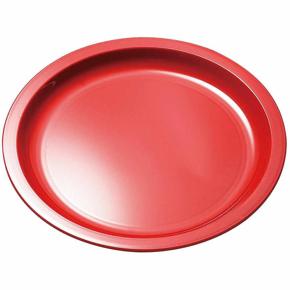 エンテック ポリプロピレン食器 丸皿26cm (レッド) No.1708R 【北海道・沖縄・離島配送