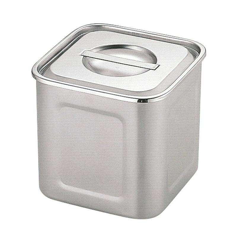 三宝産業 UK 角 深型キッチンポット 8cm 手無(0.46L) 【北海道・沖縄・離島配送不可】