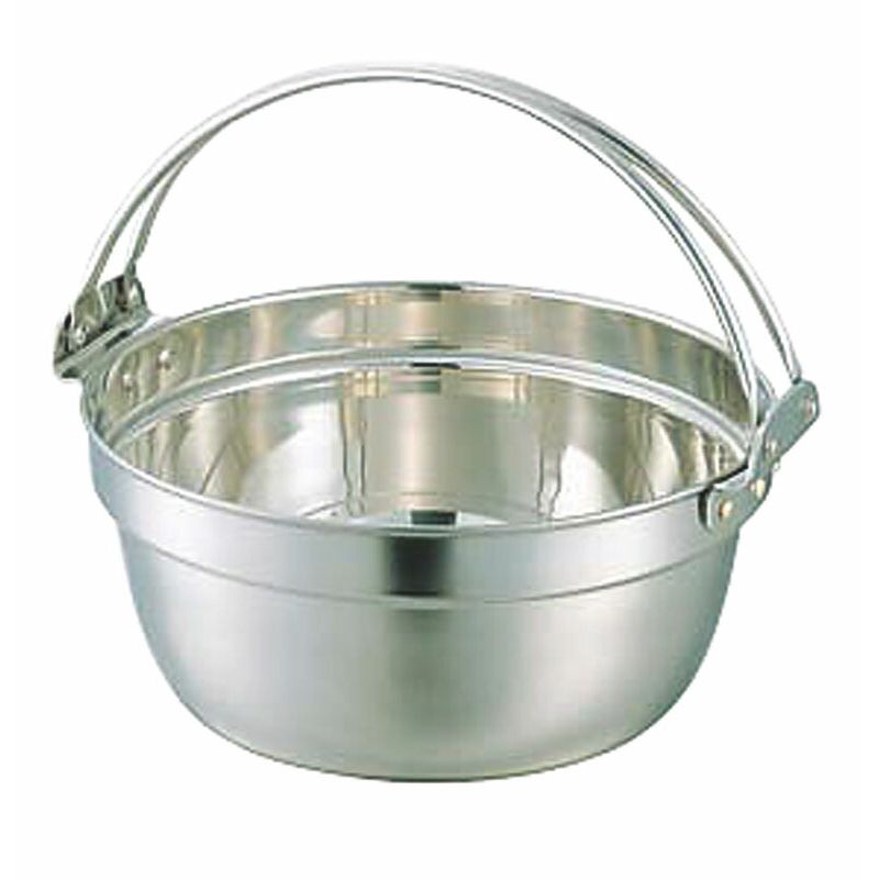 和田助製作所 SW 18-8ステンレス料理鍋 ツル付き 51cm(35.5L) 【北海道・沖縄・離島配送不可】