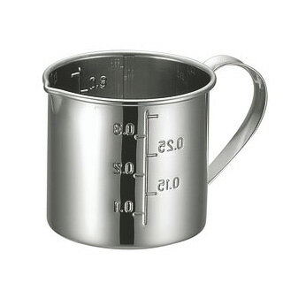 本間製作所 仔犬印 18-8口付き計量カップ 16cm 【北海道・沖縄・離島配送不可】