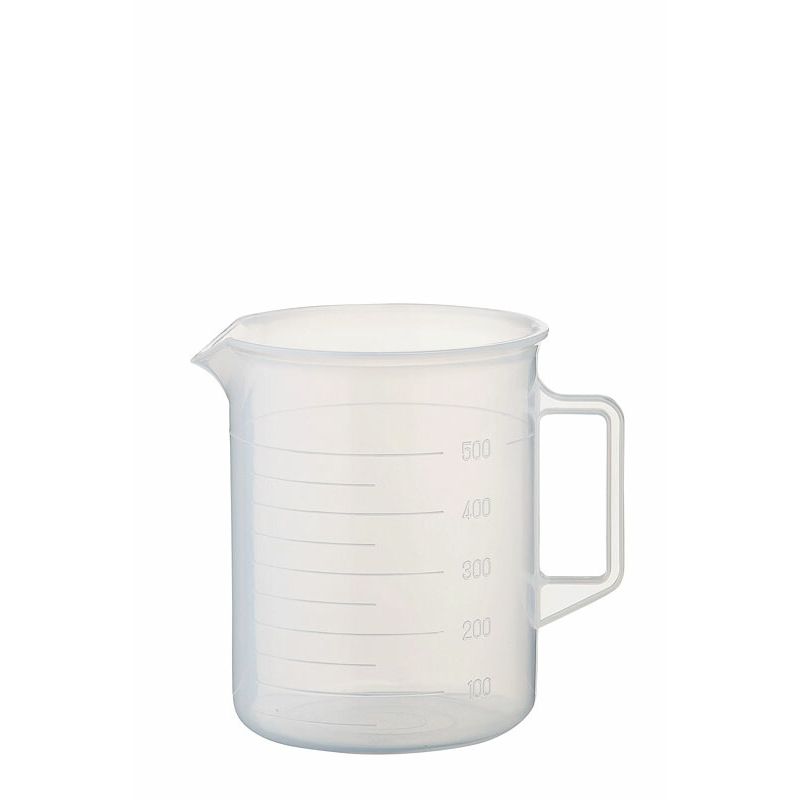 （まとめ買い）カンダ ポリプロピレン手付ビーカー 1026 100ml 〔×10〕 【北海道・沖縄・離島配送不可】