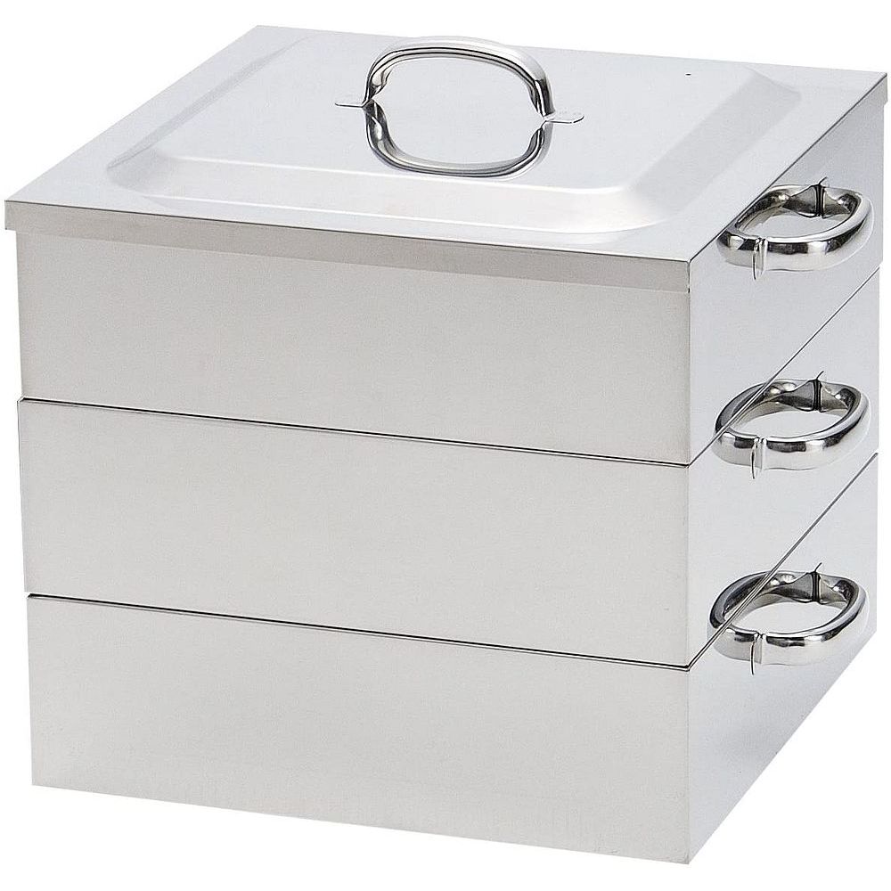 神子島製作所 電磁用角蒸器 2段 45cm 【北海道・沖縄・離島配送不可】