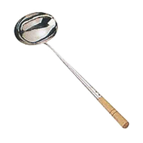Soup Ladle （Holed） - （まとめ買い）カンダ 18-0ミニ中華楕円お玉 〔×3〕 【北海道・沖縄・離島配送不可】