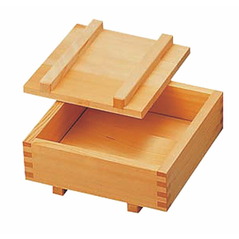 押し寿司作りに規格:27cm内寸縦×横×深さ/飯米1個当たり:240×240×75mm/約8合材質:サワラ材※画像は代表画像ですので、画像のサイズ感と実際のお届け商品のサイズ感は異なる場合があります。商品名および仕様に記載のサイズ・カラー等がお届けの商品になります。