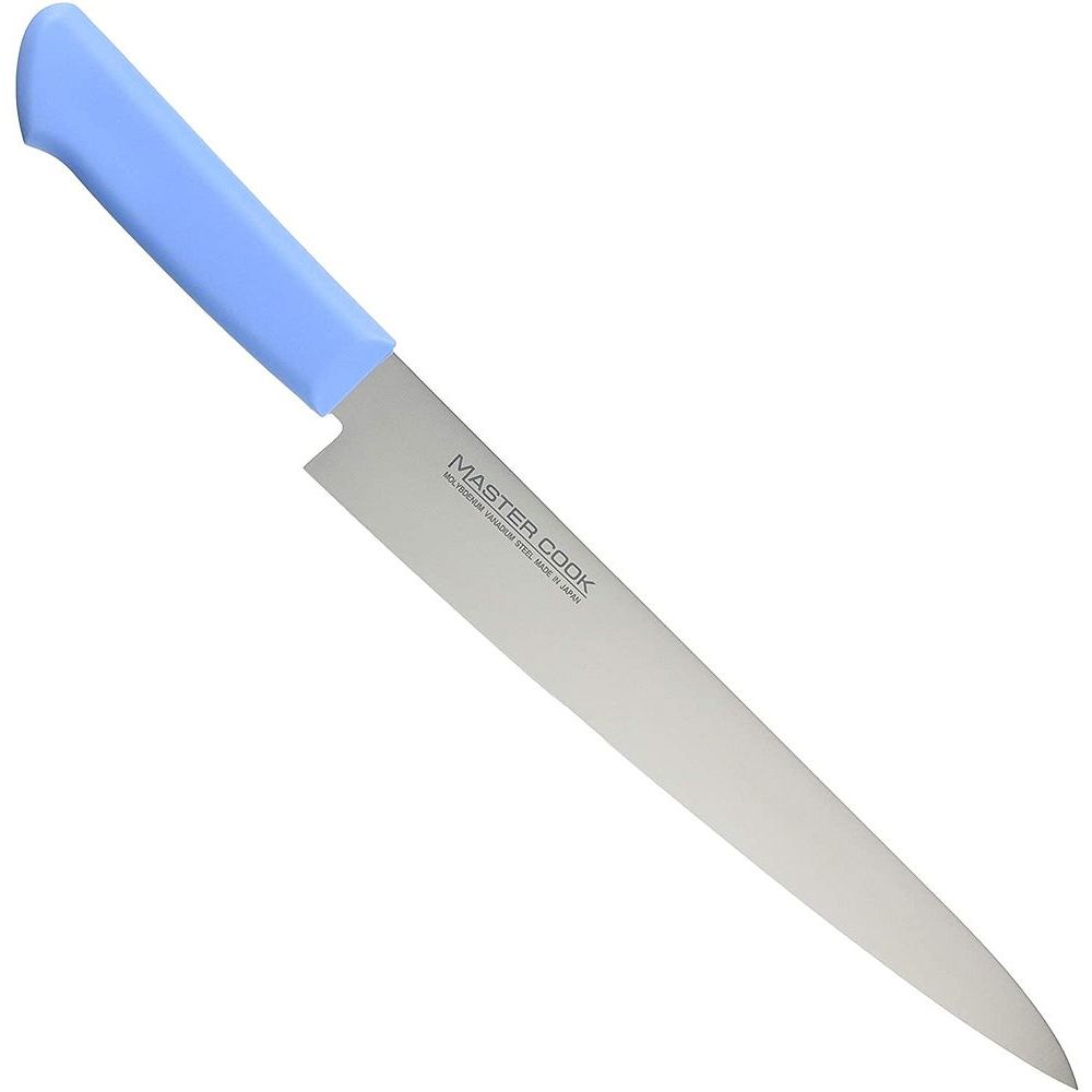 片岡製作所 マスターコック 抗菌カラー包丁 MCSK-240 筋引き包丁 24cm ブルー 【北海道・沖縄・離島配..