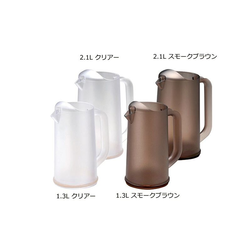 （まとめ買い）本間冬治工業 ポリカーボ BKワンボディーピッチャー 1.3L クリアー 〔×3〕 【北海道・沖..