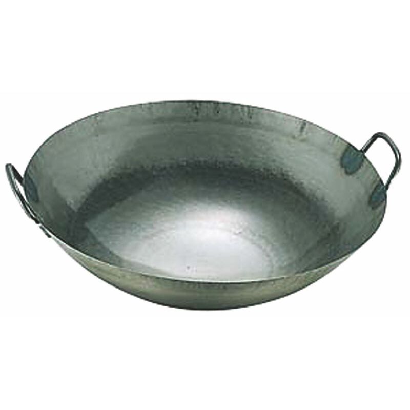 Woks - カンダ 鉄打出広東鍋(取手溶接)45cm 【北海道・沖縄・離島配送不可】