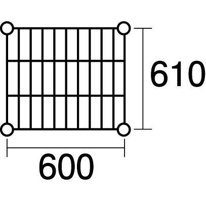 本間冬治工業 430弁慶シェルフ 棚 奥行610×幅600mm 430-610-600 【北海道・沖縄・離島配送不可】
