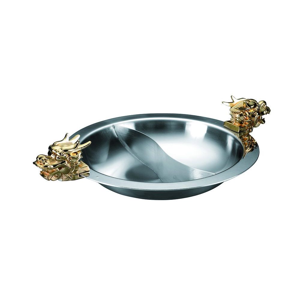 カンダ 燕舞 2槽火鍋 32cm ドラゴンGP (三層鋼 IH対応) 【北海道・沖縄・離島配送不可】