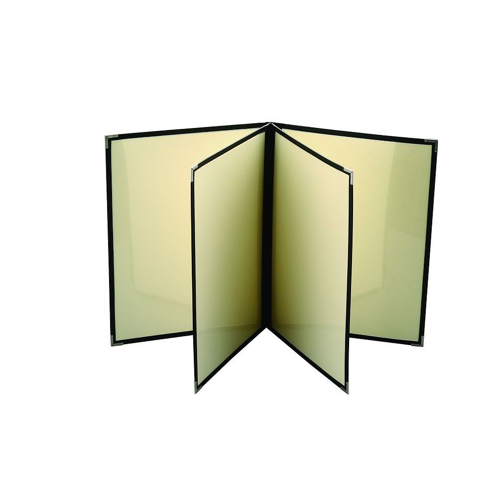 （まとめ買い）えいむ 店舗用品 ストロングクリアテーピングメニューブック STA-48 A4・8ページ ブラッ..