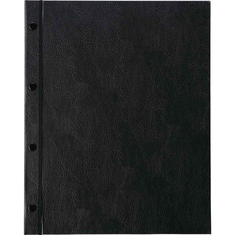 （まとめ買い）えいむ 店舗用品 ホック式VPメニューブック A4・4ページ HB-201 ブラック 〔×3〕 【北海道・沖縄・離島配送不可】