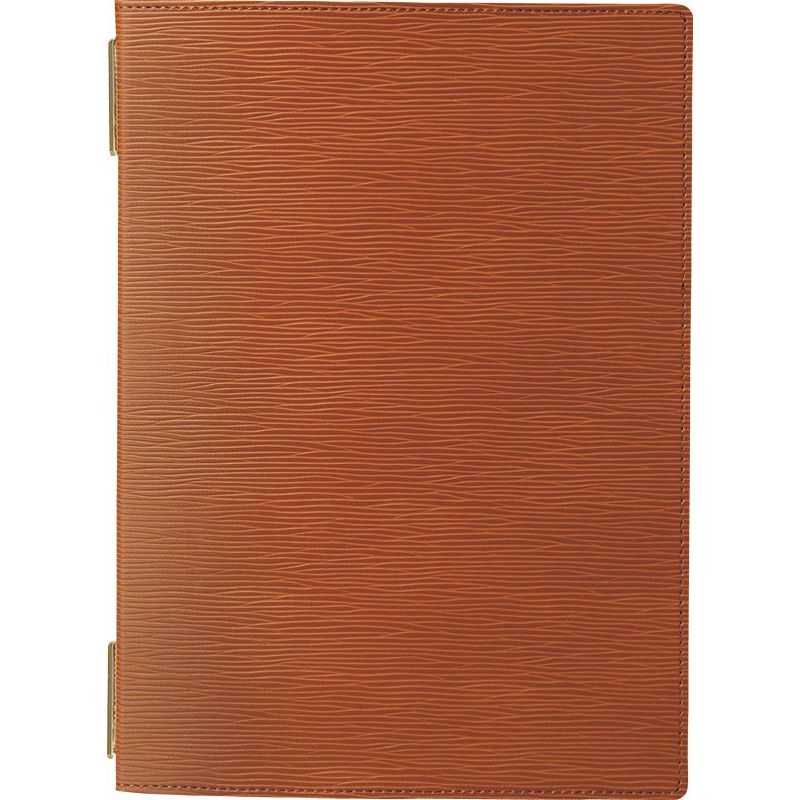 えいむ 店舗用品 レザータッチメニューブック ピンホールタイプ A4・4ページ GB-131 ブラウン 【北海道・沖縄・離島配送不可】