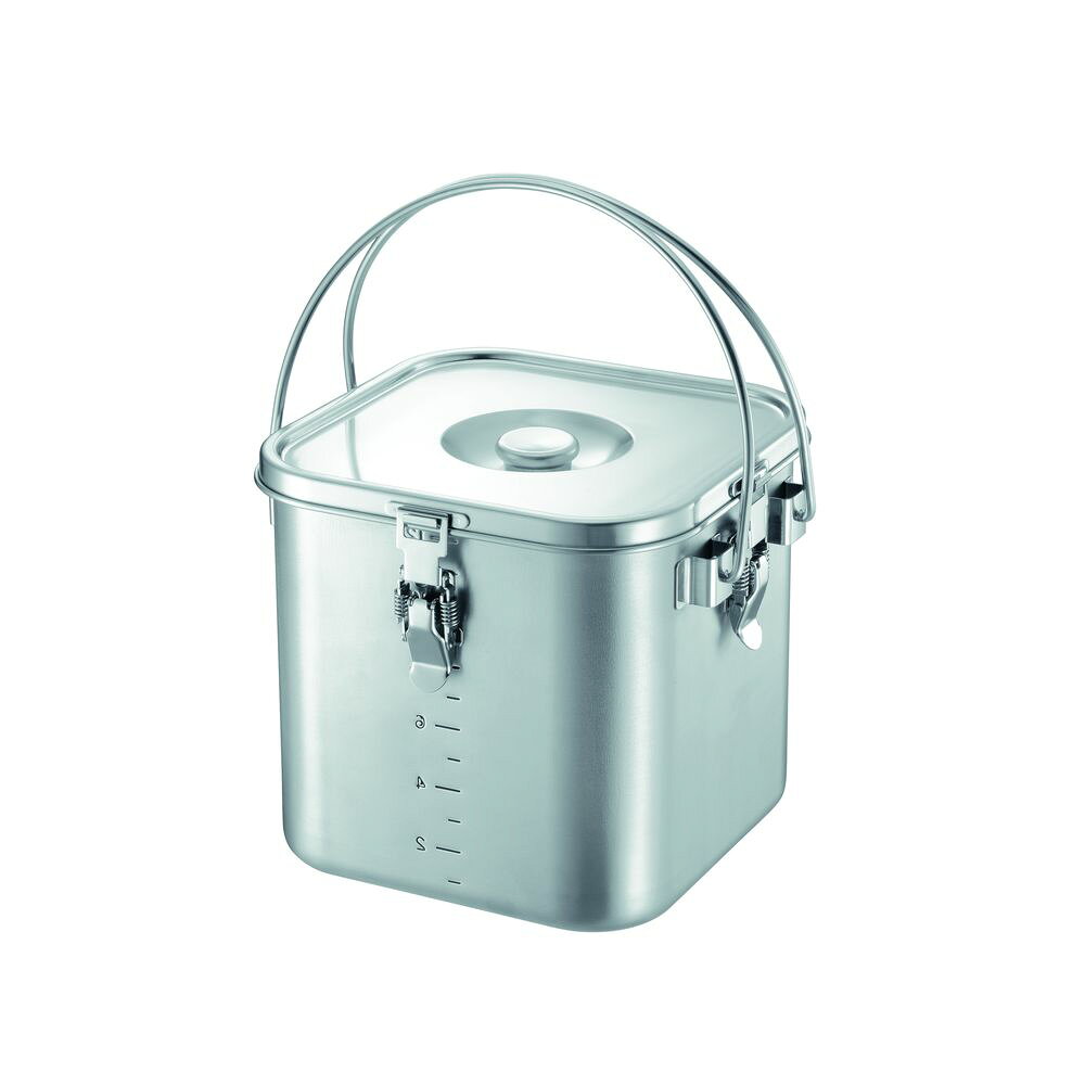 本間製作所 KO 19-0電磁調理器対応角型給食缶(目盛付) 20cm 7.0L 【北海道・沖縄・離島配送不可】 fujix-12326857 フジックス パッケージ画像