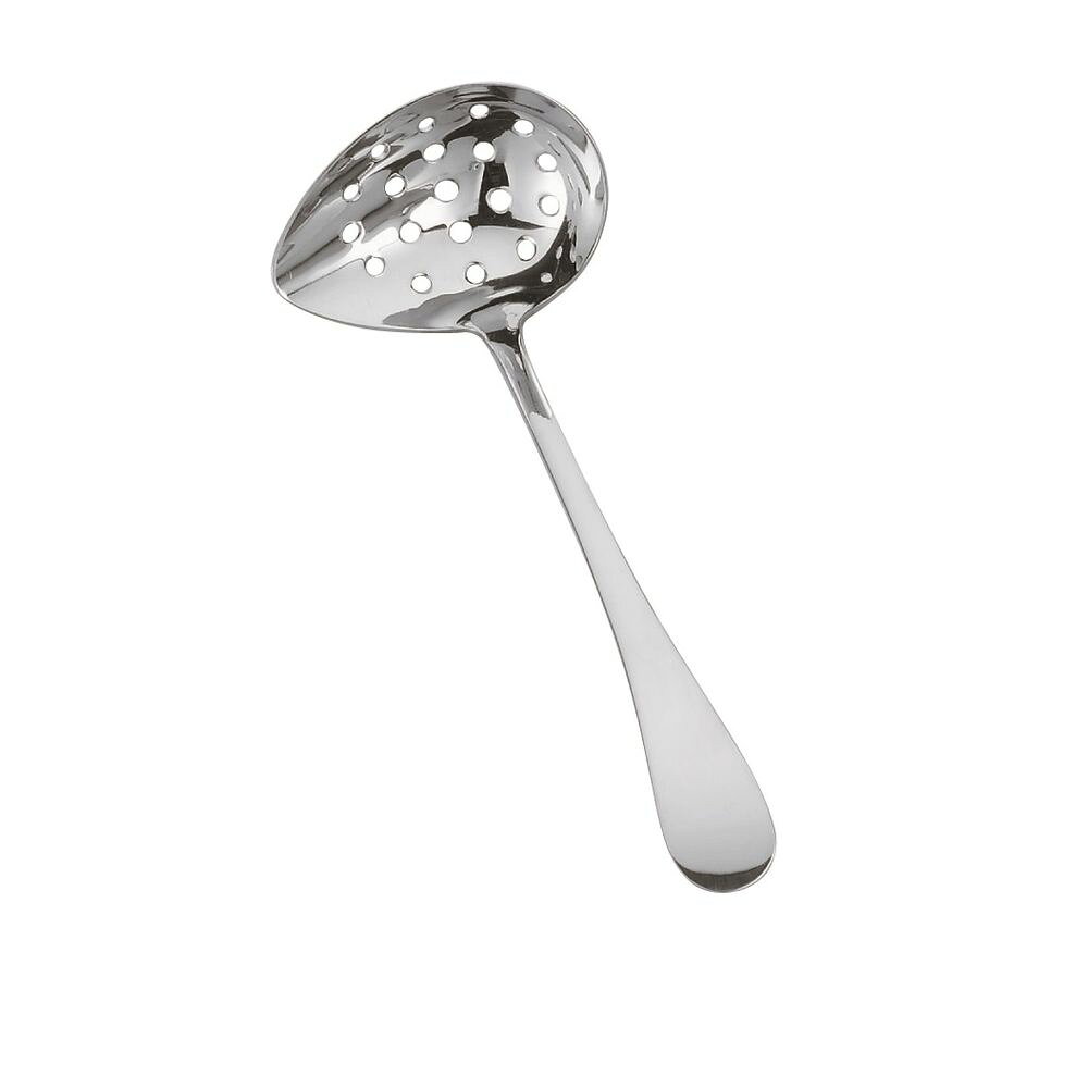 Soup Ladle （Holed） - （まとめ買い）ワダコーポレーション 18-8リプル ピアスト&サービススプーン大(ブラスト) 〔×3〕 【北海道・沖縄・離島配送不可】
