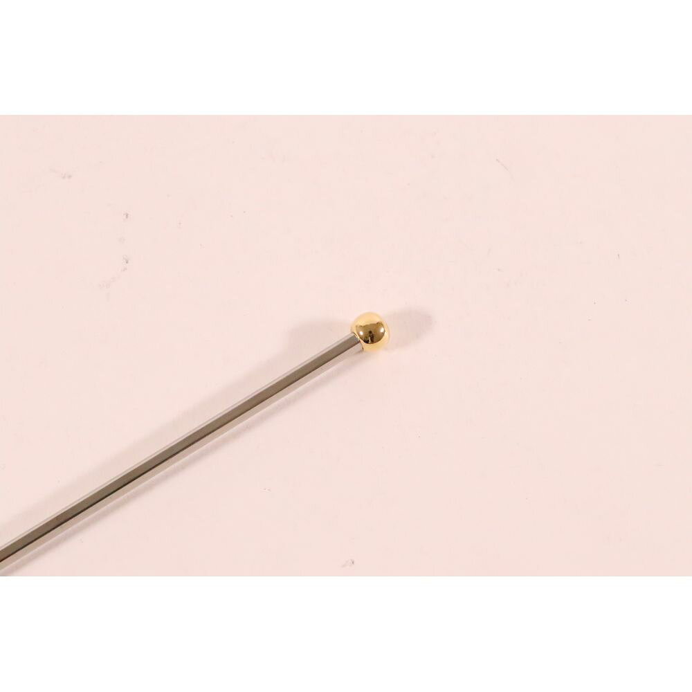 フジックスの（まとめ買い）片力商事 18-10 ブロアムマドラー(玉=金メッキ)250mm 〔×5〕 【北海道・沖縄・離島配送不可】｜アングル2