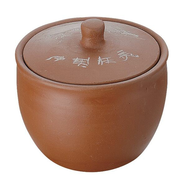 材質：朱泥外径×高さmm（容量cc）：φ87×H85×（220）生産地：中国[ スープ壺 砂鍋 薬膳スープ壺 ]