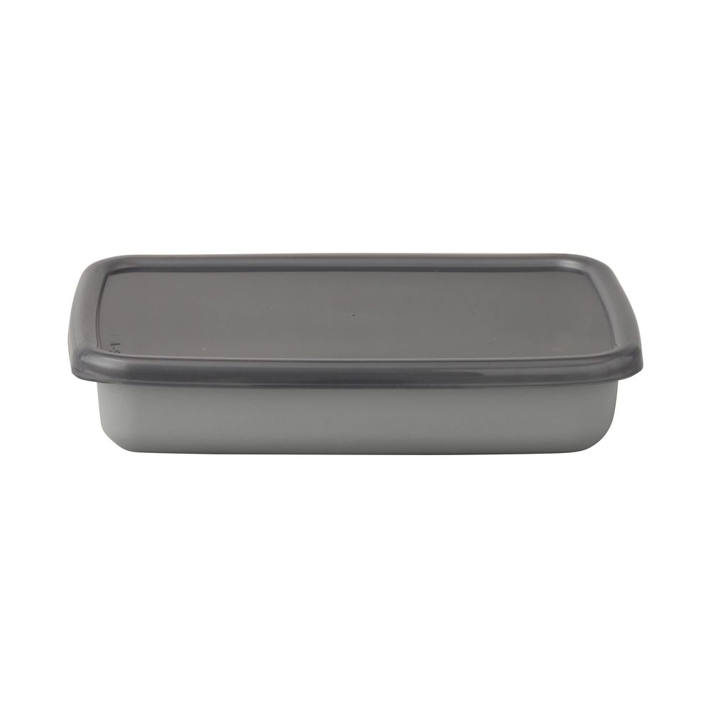 野田琺瑯 GRA-S +Gray 保存容器 レクタングル浅型S シール蓋付 【北海道・沖縄・離島配送不可】