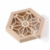 （まとめ買い）カンダ 組子｢さくら｣ コースター 小 〔×3〕 【北海道・沖縄・離島配送不可】