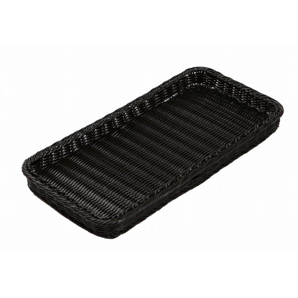 樂天商城 - （まとめ買い）トーダイ 角型ベーカリーバスケット 薄型20型 ブラックBB-4020-BK 〔×3〕 【北海道・沖縄・離島配送不可】