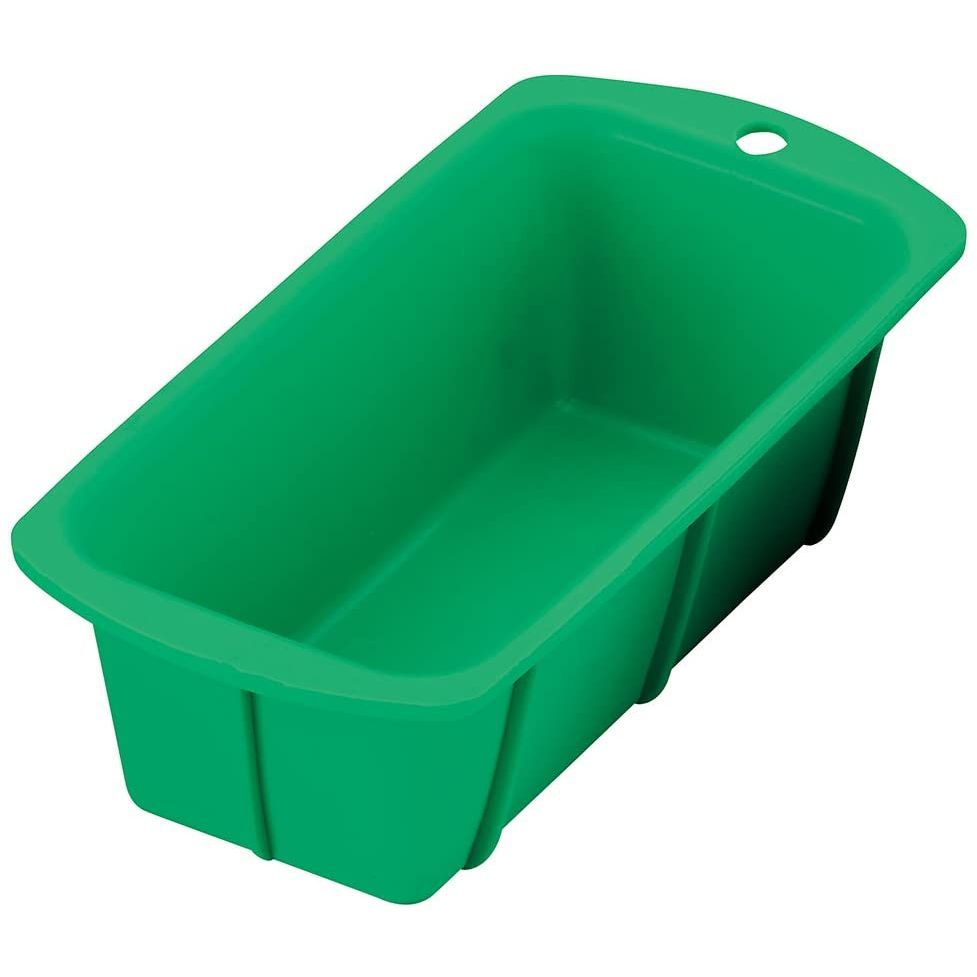 【在庫処分特価】岡部洋食器 日本製 シリコンパウンドケーキ型 17cm グリーン CM-02