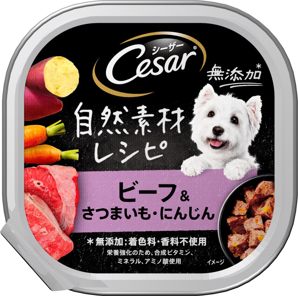 美味しく安心、愛情たっぷり自然素材ごはん厳選のビーフに、さつまいもとにんじんを加え、着色料・香料不使用で愛情込めて調理しました。おいしく身体の健康にも優しい、安心の愛情ごはんです。【原材料(成分)】肉類(チキン、ビーフ、家禽等)、さつまいも、にんじん、チコリー繊維、ビートパルプ、ハーブ、ビタミン類(B1、B5、B6、B12、D3、E、コリン、葉酸)、ミネラル類(Ca、Cl、Cu、I、K、Mg、Mn、Na、P、Se、Zn)、増粘多糖類【保証成分】タンパク質5.0％以上、脂質3.0％以上、粗繊維1.0％以下、灰分3.0％以下、水分89.0％以下【エネルギー】65kcal/85g【賞味／使用期限(未開封)】24ヶ月【原産国または製造地】オーストラリア【個装サイズ】88×88×23mm【個装重量】92g【分類】犬用フード：アルミトレー※商品パッケージのリニューアル等により商品画像とお届け商品のパッケージが異なる場合がございます。予めご了承お願い致します。