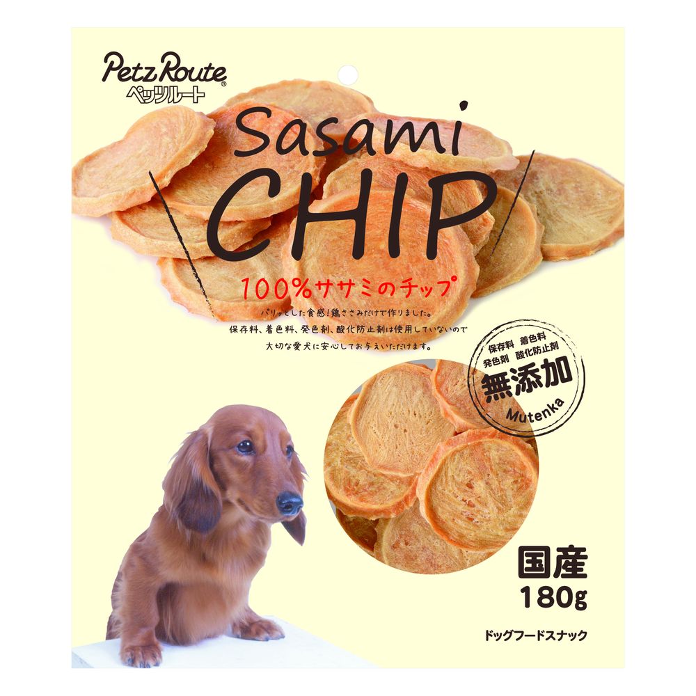 （まとめ買い）ペッツルート ササミのチップ 180g 犬用おやつ 〔×4〕 【北海道・沖縄・離島配送不可】