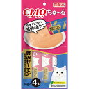 （まとめ買い）いなばペットフード CIAO ちゅ〜る 贅沢サーモン 北海道産ほたて貝柱入り 14g×4本 猫用おやつ 〔×20〕 【北海道・沖縄・離島配送不可】