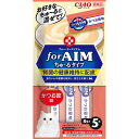 （まとめ買い）いなばペットフード CIAO forAIM ちゅ〜るタイプ かつお節味 8g×5本入 猫用おやつ 〔×20〕 【北海道・沖縄・離島配送不可】