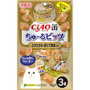 （まとめ買い）いなばペットフード CIAO缶ちゅ〜るビッツ とりささみ ほたて貝柱入り 12g×3 猫用おやつ 〔×16〕 【北海道・沖縄・離島配送不可】