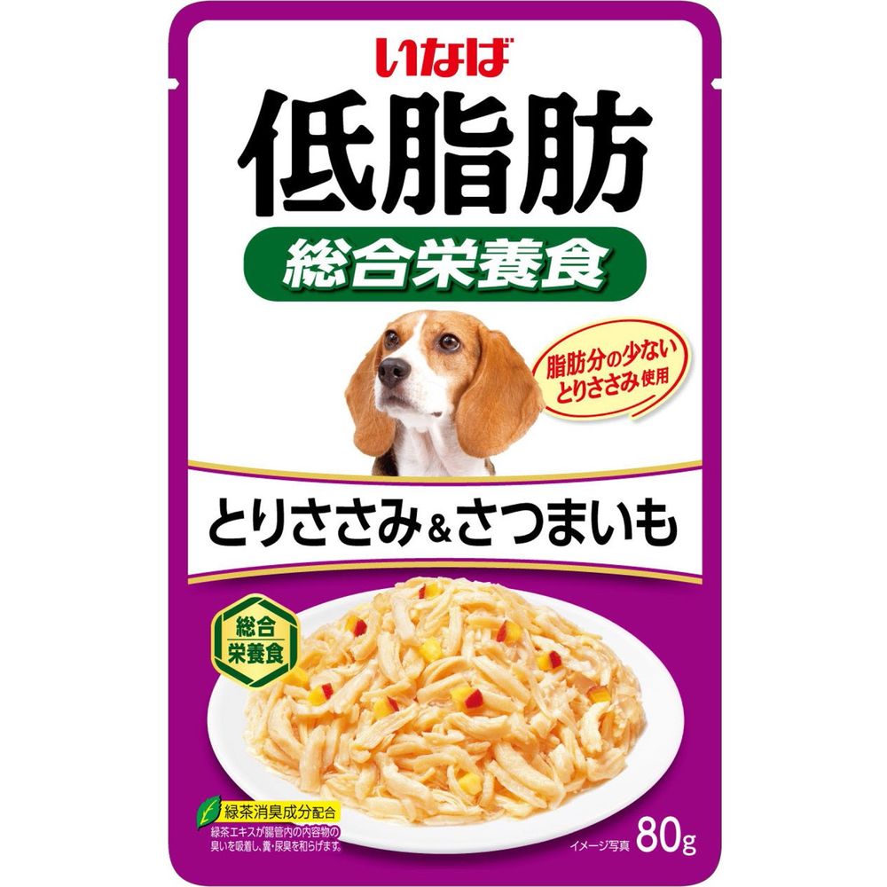 （まとめ買い）いなばペットフード いなば 低脂肪 とりささみ＆さつまいも 80g 犬用フード 〔×36〕 【北海道・沖縄・離島配送不可】