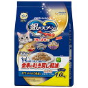 (まとめ買い)ユニ・チャーム 銀のスプーン 食事の吐き戻し軽減フード まぐろ・かつお・白身魚味に天然小魚・かつお節・まぐろ味フレーク添え 1.0kg 猫用フード 〔×4〕 【北海道・沖縄・離島配送不可】