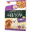 (まとめ買い)日本ペットフード ビタワン君のWソフト 11歳以上 お肉を味わうビーフ味粒・やわらかささみ入り 200g 犬用フード 〔×6〕 【北海道・沖縄・離島配送不可】
