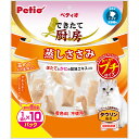 (まとめ買い)ペティオ できたて厨房 キャット 蒸しささみ プチ 1切れ×10パック 猫用おやつ 〔×6〕 【北海道・沖縄・離島配送不可】