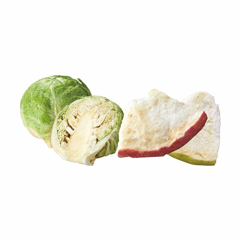 フジックスの（まとめ買い）マルカン ナチュラハ フリーズドライ 芽キャベツ＆りんご 15g ウサギ用フード 〔×6〕 【北海道・沖縄・離島配送不可】｜アングル2