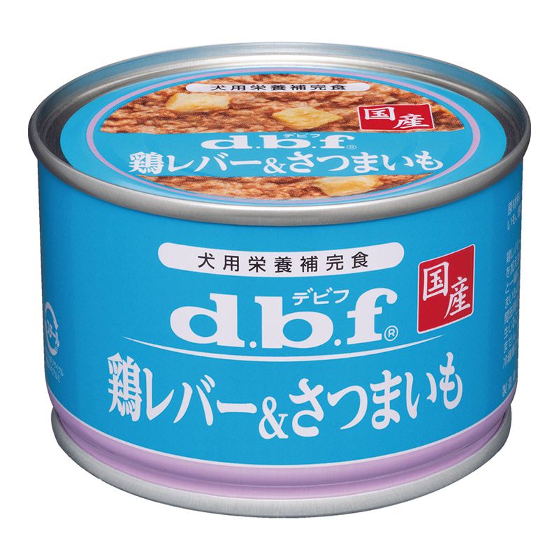 鶏レバーを粗挽きにしさつまいもを加えた犬用栄養補完食！・鉄分やビタミンAを含む鶏レバーを粗挽きにし、食物繊維を含むさつまいもを皮付きのまま加えました。・さつまいもの皮部にはカルシウムが含まれています。【原材料(成分)】鶏内臓(鶏レバー、鶏心臓)、さつまいも、増粘安定剤(増粘多糖類)【保証成分】たんぱく質9.5％以上、脂質3.5％以上、粗繊維0.5％以下、灰分1.5％以下、水分85.0％以下、ナトリウム0.07％以下【エネルギー】85kcal/100g【給与方法】・ペットの運動量、体調を考慮して量を調整してください。・総合栄養食(ドライフード等)と一緒に与えてください。【賞味／使用期限(未開封)】1080日【原産国または製造地】日本【保管方法】・開缶後は別の容器に移し替え、冷蔵庫で保管して早めに与えてください。【個装サイズ】77×51×77mm【個装重量】198g【その他備考】・加熱による焦げや色むら、開缶時の気圧差による空気流入でくぼみが生じることがありますが、品質には問題ありません。【分類】犬用フード：犬用缶詰[ ドッグフード ]※商品パッケージのリニューアル等により商品画像とお届け商品のパッケージが異なる場合がございます。予めご了承お願い致します。