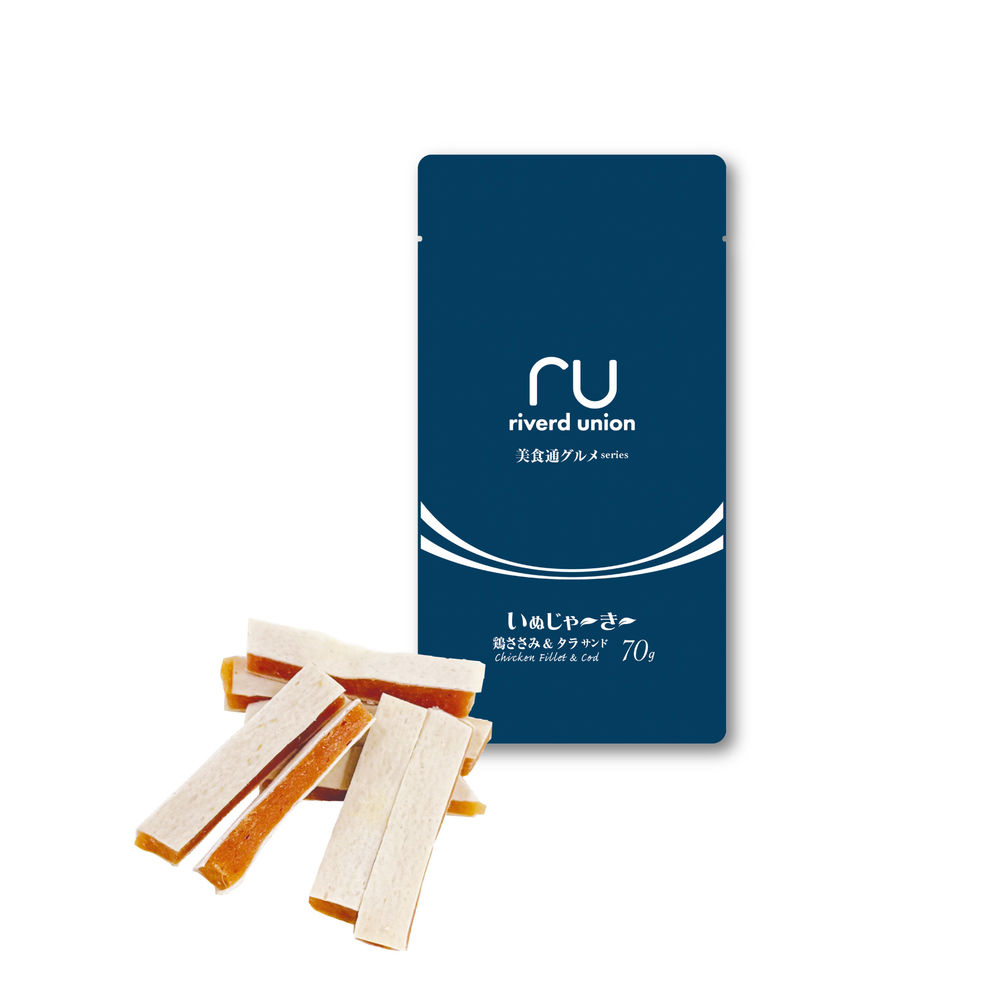 絆をつくる 絆をつなぐ コミュニケーショントリーツ！お散歩や家族との時間に彩りを添えるおやつ【原材料(成分)】鶏ささみ、タラ、植物性たん白、でん粉類、グリセリン、甘味料（ソルビトール）、保存料（ソルビン酸K）【保証成分】たんぱく質16.0％以上、脂質5.5％以上、粗繊維0.5％以下、灰分3.5％以下、水分34.5％以下【エネルギー】約305kcal/100g【給与方法】・健康状態、体重を考慮して上でお与えください。【賞味／使用期限(未開封)】18ヶ月【原産国または製造地】中国【個装サイズ】110×210×10mm【個装重量】73g【分類】犬用おやつ[ ドッグフード ]※商品パッケージのリニューアル等により商品画像とお届け商品のパッケージが異なる場合がございます。予めご了承お願い致します。