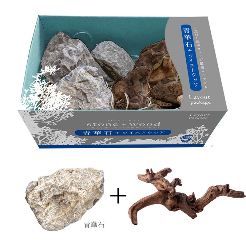 青華石とツイストウッドのセット厳選天然石と沈みやすいツイストウッドをセットにした小型水槽用レイアウトセットです。【材質/素材】石、流木【原産国または製造地】中国【保管方法】・乳幼児の手の届かない場所に保管してください【個装サイズ】170×75×110mm【個装重量】520g【分類】観賞魚用品※商品パッケージのリニューアル等により商品画像とお届け商品のパッケージが異なる場合がございます。予めご了承お願い致します。