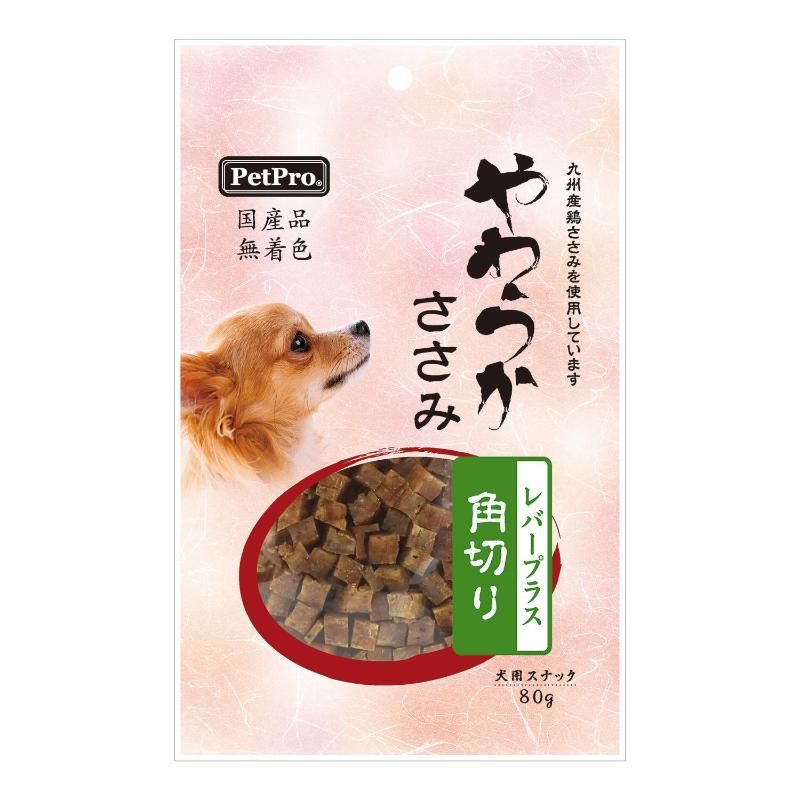 （まとめ買い）ペットプロ ペットプロ 国産やわらかささみレバープラス 角切り 80g...