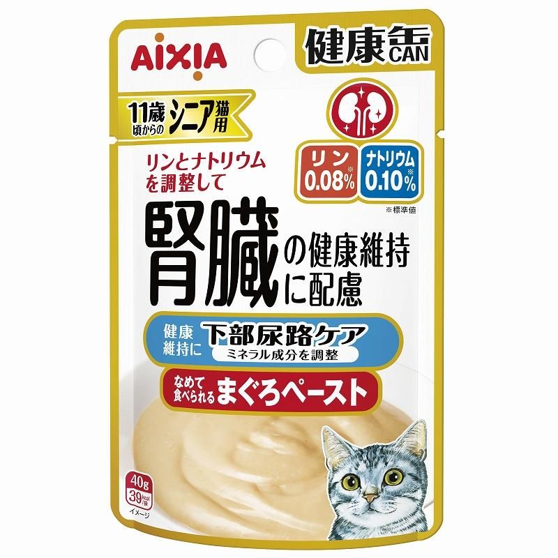 （まとめ買い）アイシア 健康缶パウチ シニア猫用 下部尿路ケア 40g 猫用フード 〔×30〕 【北海道・沖縄・離島配送不可】