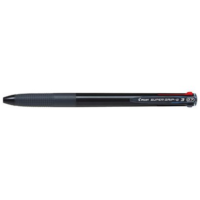 （まとめ買い）パイロット スーパーグリップG3 3色ボールペン 0.7mm 細字 ブラック BKSG-30F-B 〔10本セット〕 