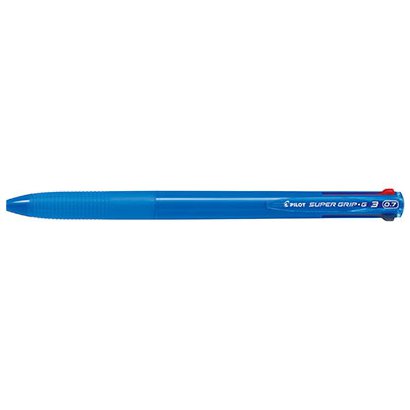 （まとめ買い）パイロット スーパーグリップG3 3色ボールペン 0.7mm 細字 ブルー BKSG-30F-L 〔10本セット〕 
