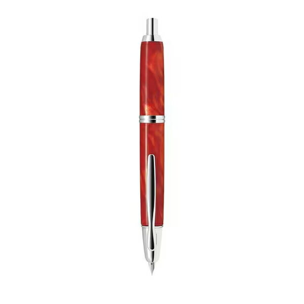 PILOT - パイロット ノック式万年筆 キャップレスSE ペン種F型(細字) マーブルオレンジ FCSE3MR-MAO-F 【北海道・沖縄・離島配送不可】