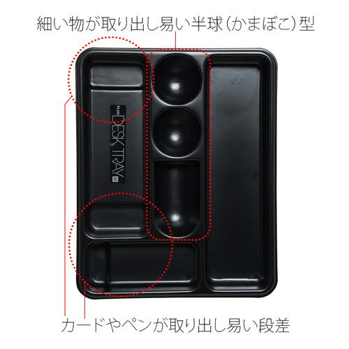 （まとめ買い）プラス デスクトレー M ブラック M BK 〔3個セット〕 【北海道・沖縄・離島配送不可】