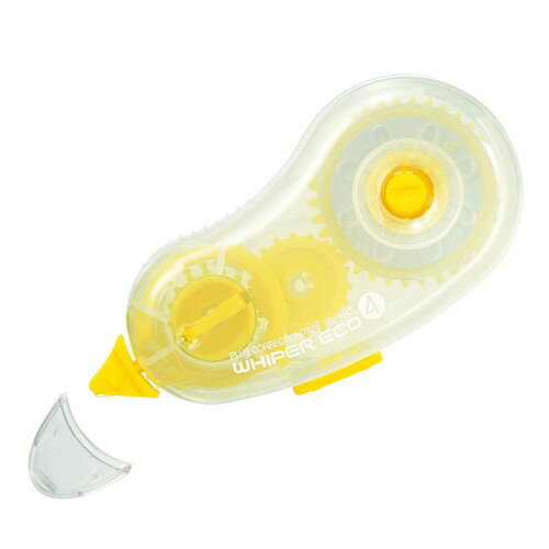 （まとめ買い）プラス 修正テープ ホワイパーエコ 本体 4mm イエロー WH-304T 〔5個セット〕 【北海道・沖縄・離島配送不可】