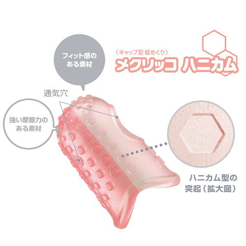 フジックスの（まとめ買い）プラス 指サック メクリッコ ハニカム 徳用10個入 Mサイズ カラーミックス KM-402H 〔×3〕 【北海道・沖縄・離島配送不可】｜アングル3