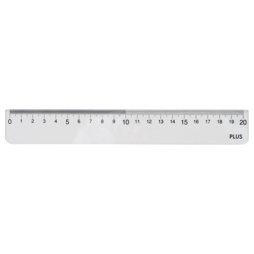（まとめ買い）プラス 再生PET 直定規 20cm 2mm厚 UDタイプ 47188 〔10本セット〕 【北海道・沖縄・離島配送不可】